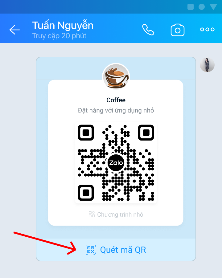 Zalo Mini App qr