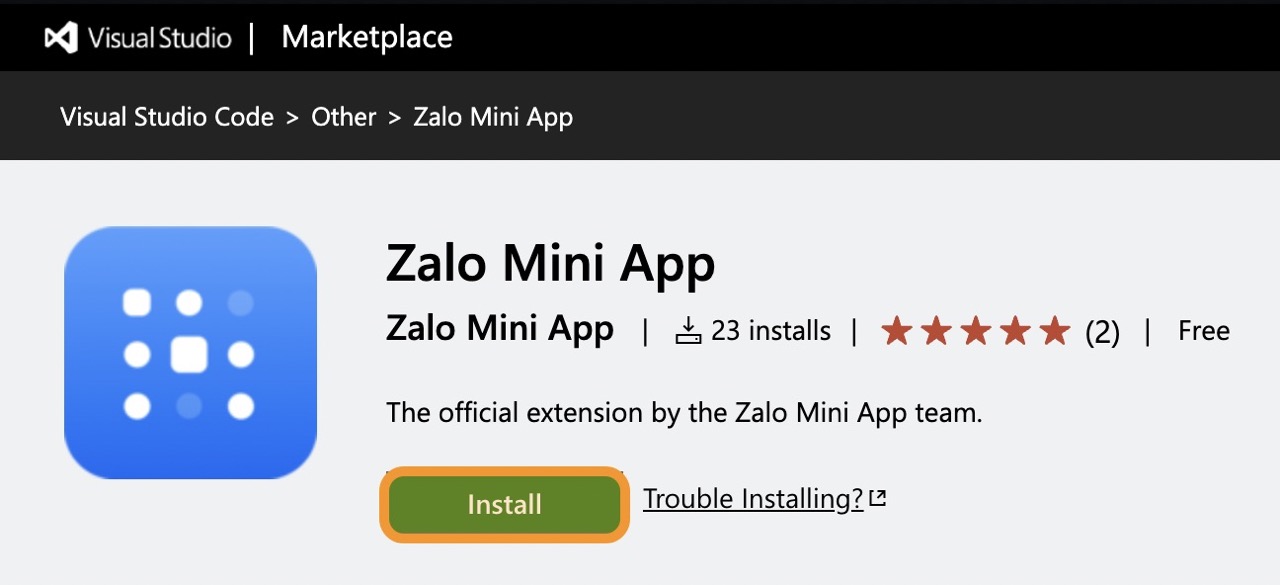 Install from Extensions Marketplace